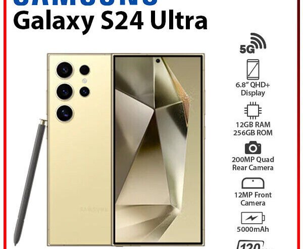 NOUVEAU Samsung Galaxy S24 Ultra 5G 12 Go + 256 Gb Double SIM (e-sim)Téléphone portable Android